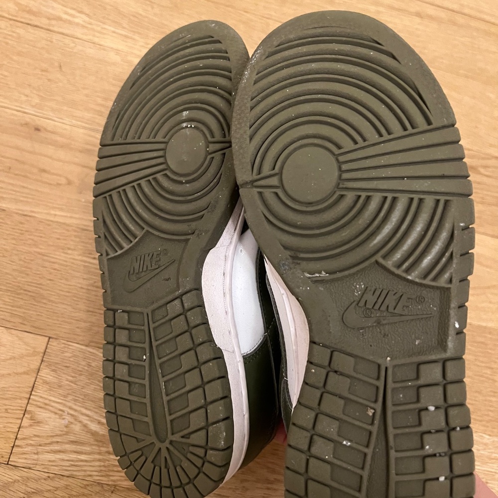 6.5 Olive & White Nike Dunks - Picture 5 of 6